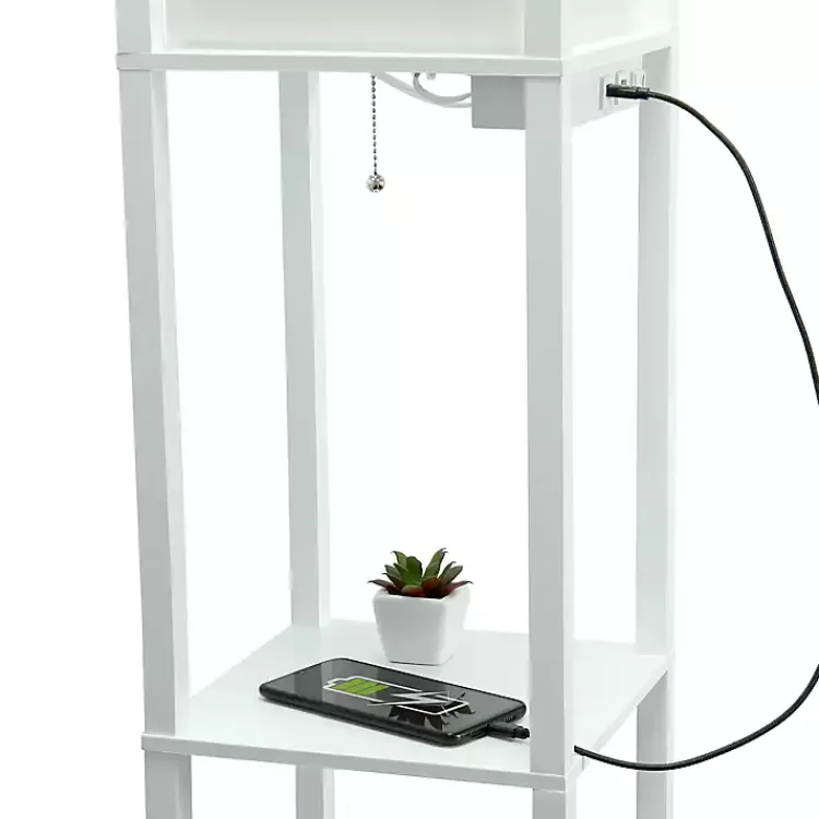 Etagere Shelf Charging Floor Lamp>Kirklands Home Store