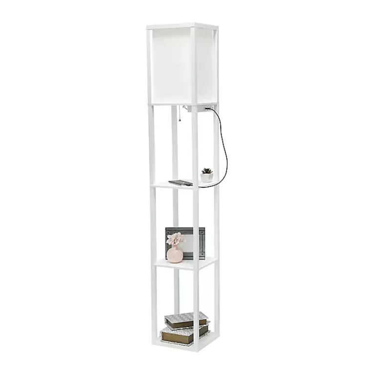 Etagere Shelf Charging Floor Lamp>Kirklands Home Store