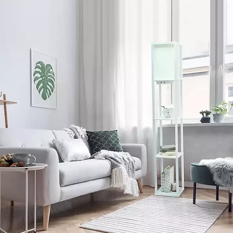 Etagere Shelf Charging Floor Lamp>Kirklands Home Store