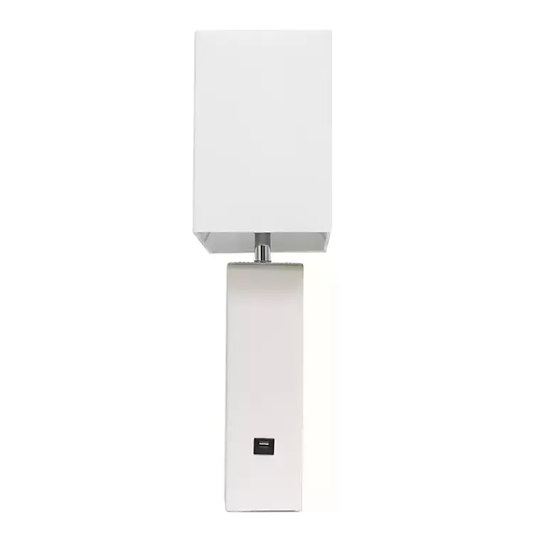 white_faux_leather_charging_table_lamp_7.webp Faux Leather Charging Table Lamp>Kirklands Home Online