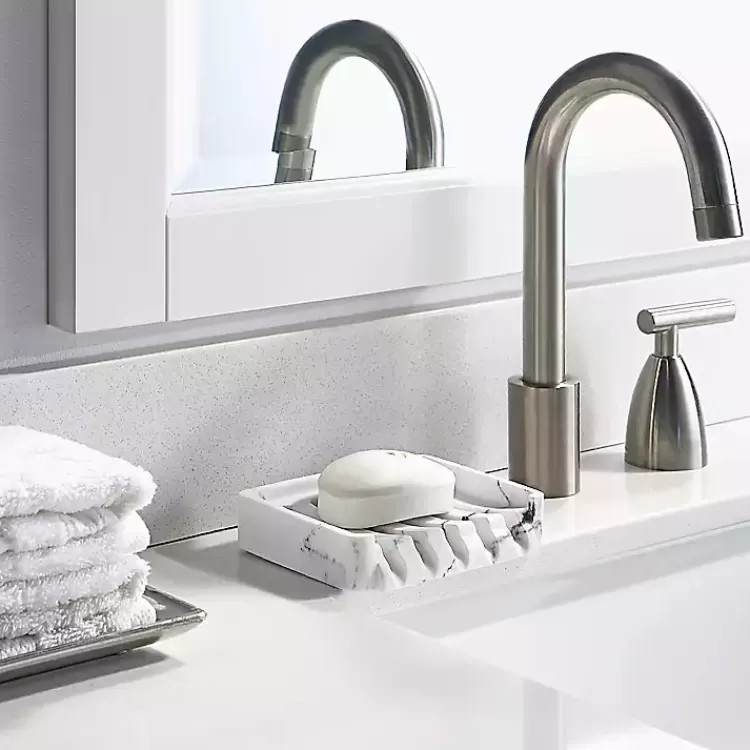 Faux Marble Elevated Soap Dish>Kirklands Home Discount