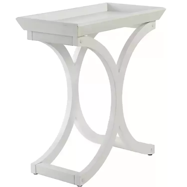 white_fir_wood_curved_tray_ctable_3.webp Fir Wood Curved Tray C-Table>Kirklands Home Online