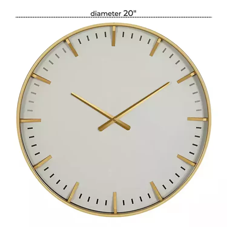 white_glass_frame_gold_accent_wall_clock_6.webp Glass Frame Gold Accent Wall Clock>Kirklands Home Flash Sale