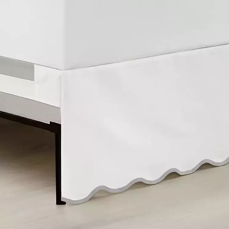 white_gray_scalloped_coastal_king_bed_skirt_2.webp White Scalloped Coastal King Bed Skirt>Kirklands Home Best Sale