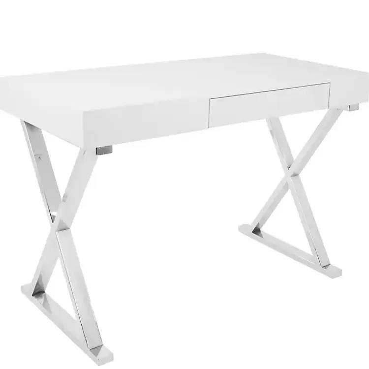 Luster Chrome Leg Desk>Kirklands Home Cheap