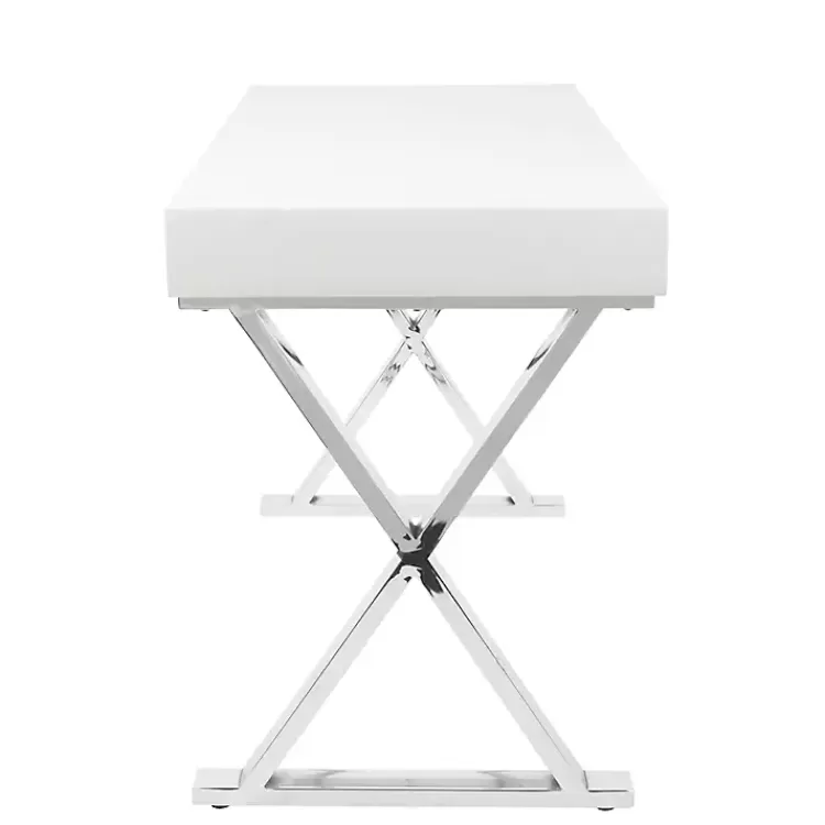 Luster Chrome Leg Desk>Kirklands Home Cheap