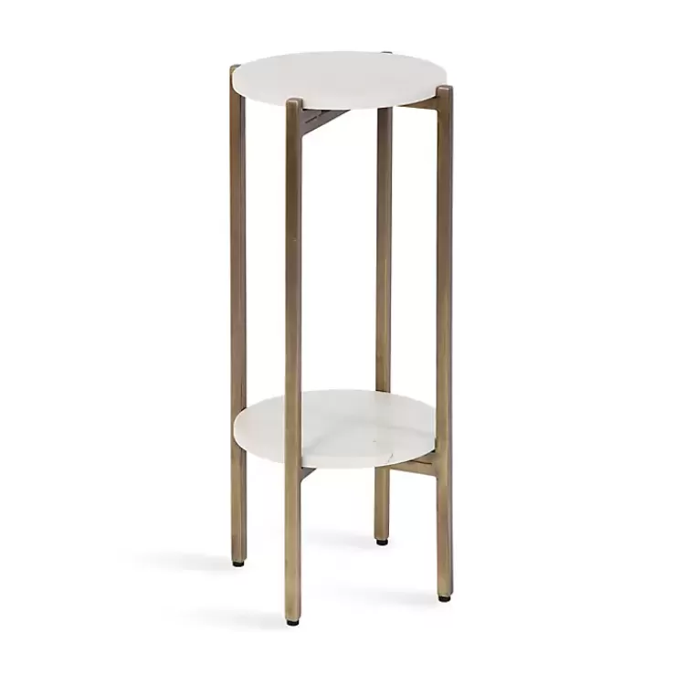 Marble Gold Accent Table>Kirklands Home New