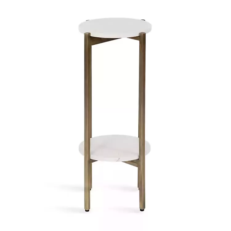 white_marble_gold_accent_table_4.webp Marble Gold Accent Table>Kirklands Home New