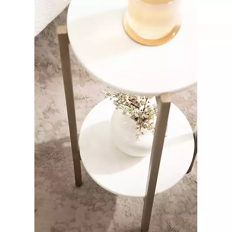 white_marble_gold_accent_table_7.webp Marble Gold Accent Table>Kirklands Home New