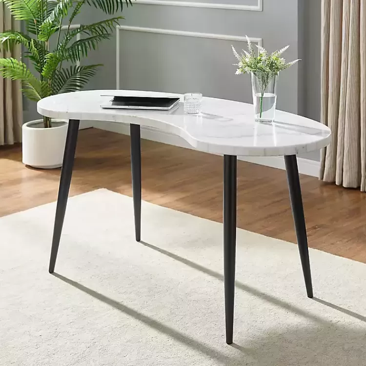 white_marble_kidney_shaped_desk_4.webp White Marble Kidney Shaped Desk>Kirklands Home Cheap