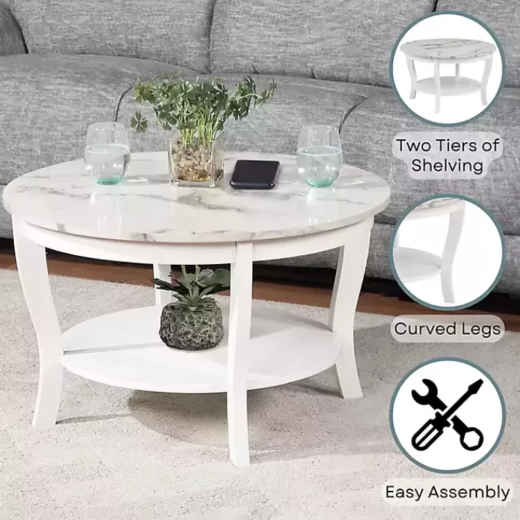 white_marble_round_coffee_table_3.webp Marble Round Coffee Table>Kirklands Home Discount