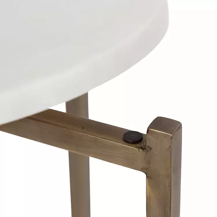 white_marble_walnut_accent_table_3.webp Marble Walnut Accent Table>Kirklands Home Outlet