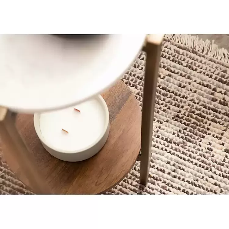 white_marble_walnut_accent_table_9.webp Marble Walnut Accent Table>Kirklands Home Outlet