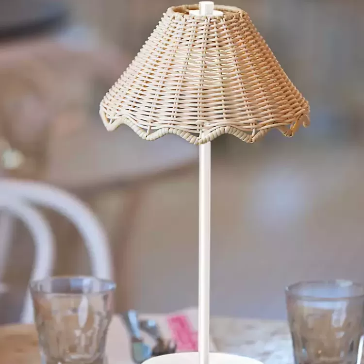 white_metal_scalloped_shade_cordless_table_lamp_2.webp Metal Scalloped Shade Cordless Table Lamp>Kirklands Home Best Sale