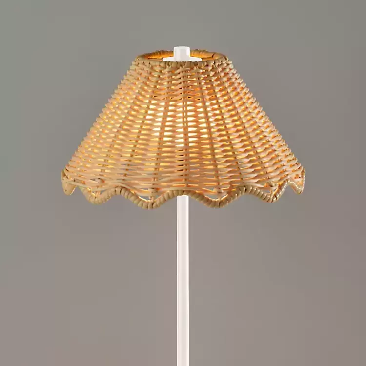 white_metal_scalloped_shade_cordless_table_lamp_3.webp Metal Scalloped Shade Cordless Table Lamp>Kirklands Home Best Sale