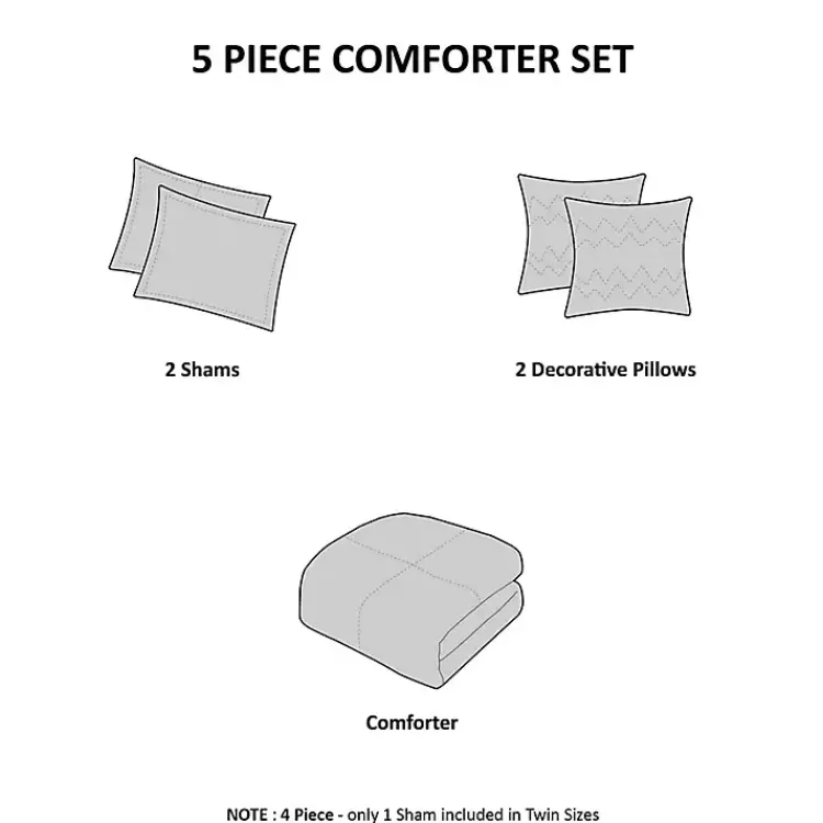 white_metallic_pc_twintwin_xl_comforter_set_9.webp White Metallic 4-pc. Twin/Twin XL Comforter Set>Kirklands Home Clearance