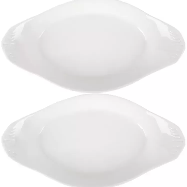 white_porcelain_oval_bakers_with_handles_set_of__2.webp Porcelain Oval Bakers with Handles, Set of 2>Kirklands Home Shop