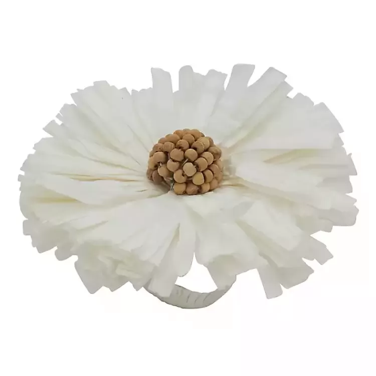 Raffia Flower Napkin Rings, Set of 4>Kirklands Home Outlet