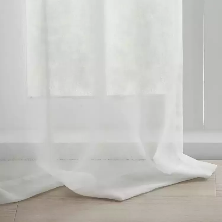 white_rosette_tab_top_curtain_panel__in_5-1.webp Rosette Tab Top Curtain Panel, 95 in.>Kirklands Home Clearance