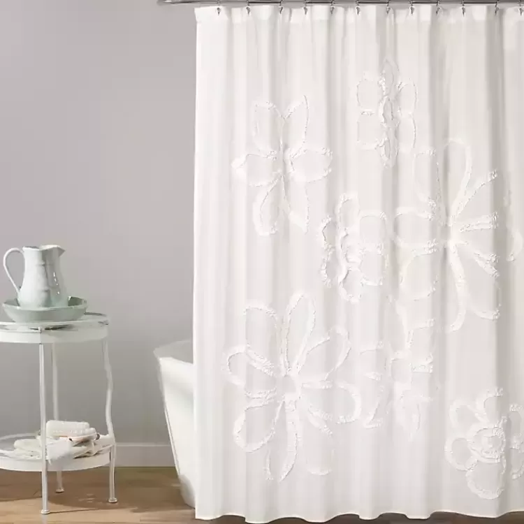 Ruffle Flower Shower Curtain>Kirklands Home Flash Sale