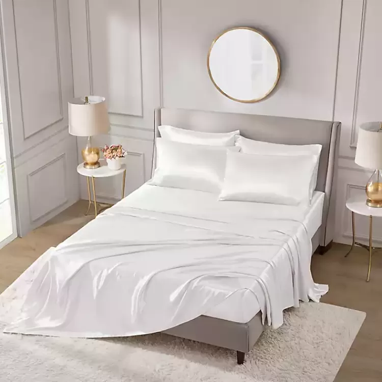 white_satin_pc_full_sheet_set_2.webp Satin 6-pc. Full Sheet Set>Kirklands Home Clearance