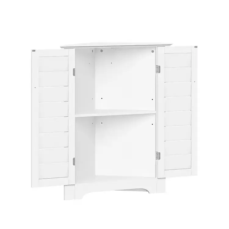 Shutter Two Door Corner Storage Cabinet>Kirklands Home Shop