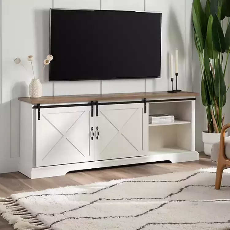 Sliding Barn Door Media Cabinet>Kirklands Home Fashion