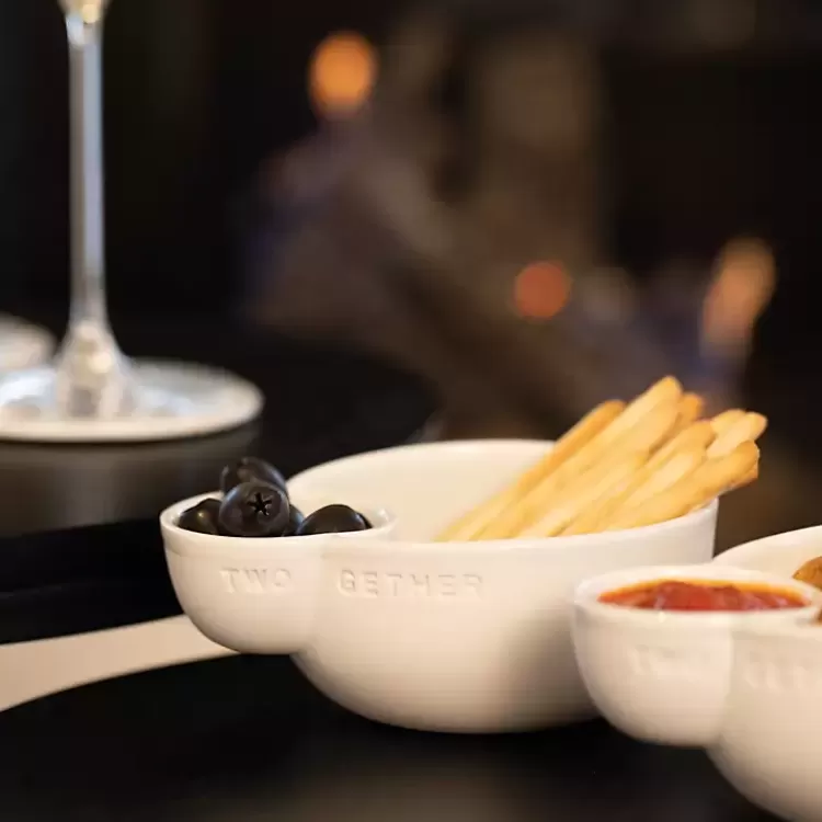 white_two_gether_porcelain_chip__dip_bowl_2.webp Two Gether Porcelain Chip & Dip Bowl>Kirklands Home New