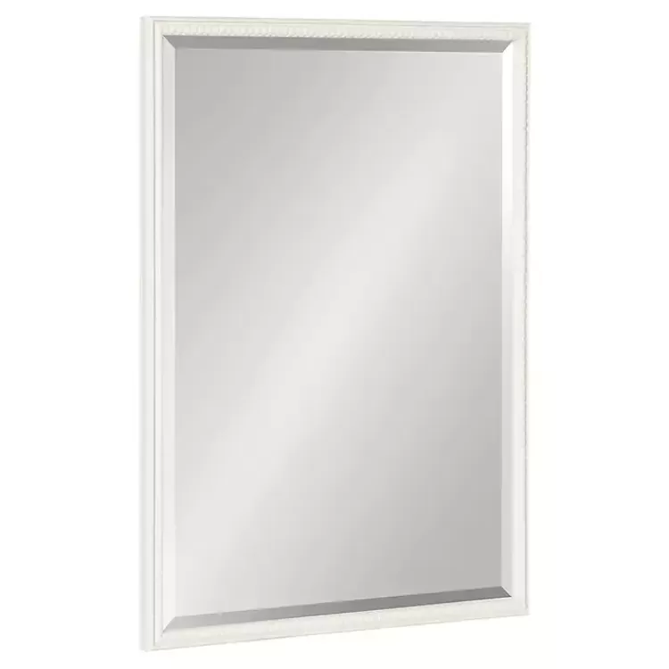 White Vintage Beaded Wall Mirror, 30 in.>Kirklands Home Outlet