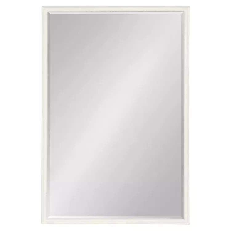 White Vintage Beaded Wall Mirror, 36 in.>Kirklands Home Outlet