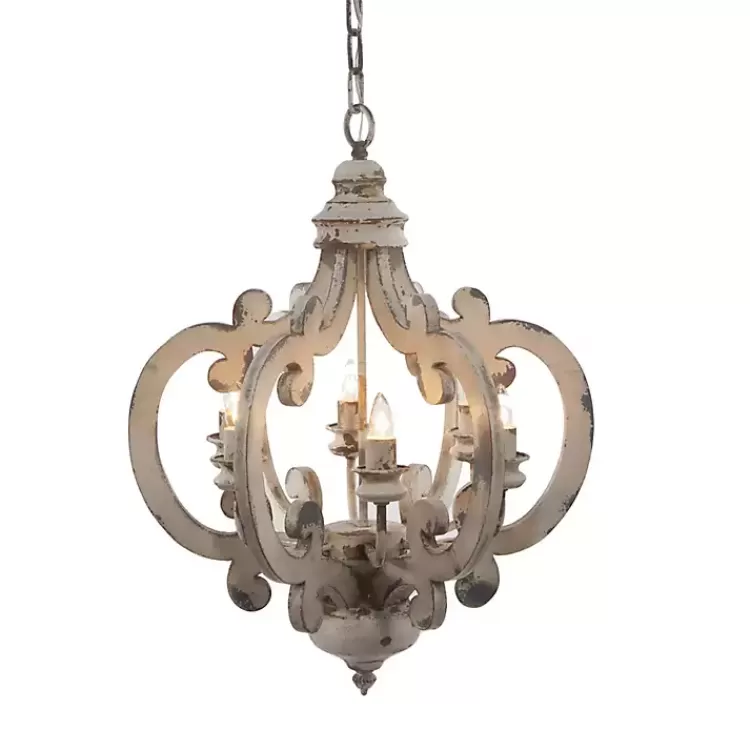 Washed Vintage Crown Chandelier>Kirklands Home Flash Sale