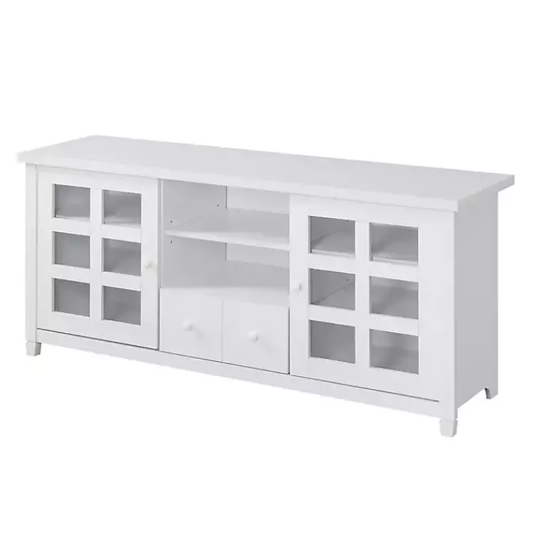 Wood 2-Door Windowpane Media Cabinet>Kirklands Home Flash Sale