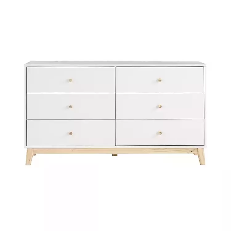 Wood 6-Drawer Footed Dresser>Kirklands Home Hot