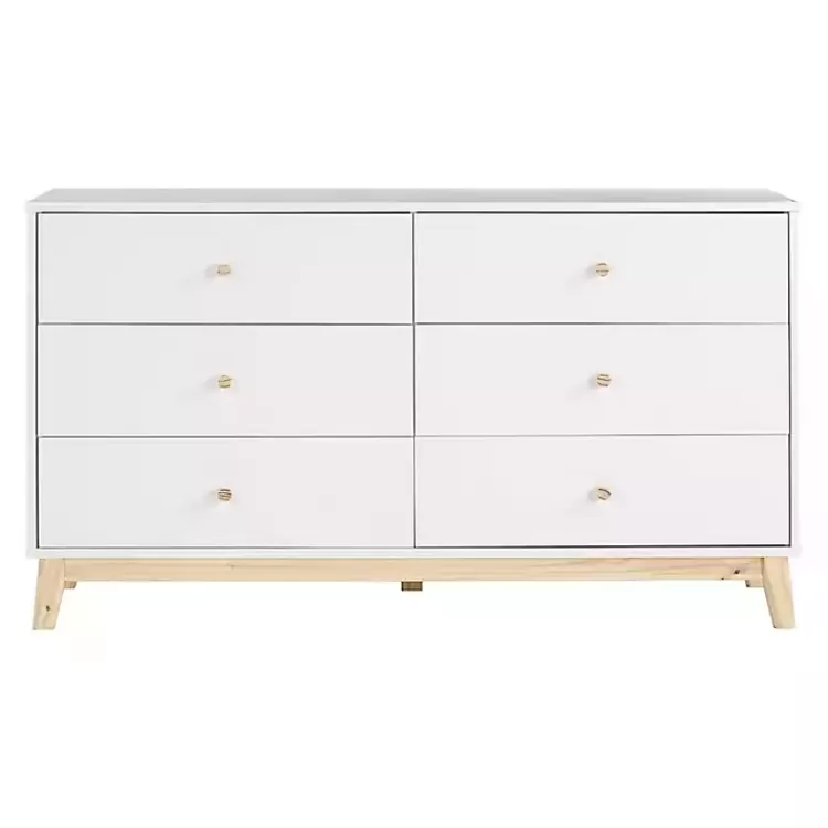 Wood 6-Drawer Footed Dresser>Kirklands Home Hot