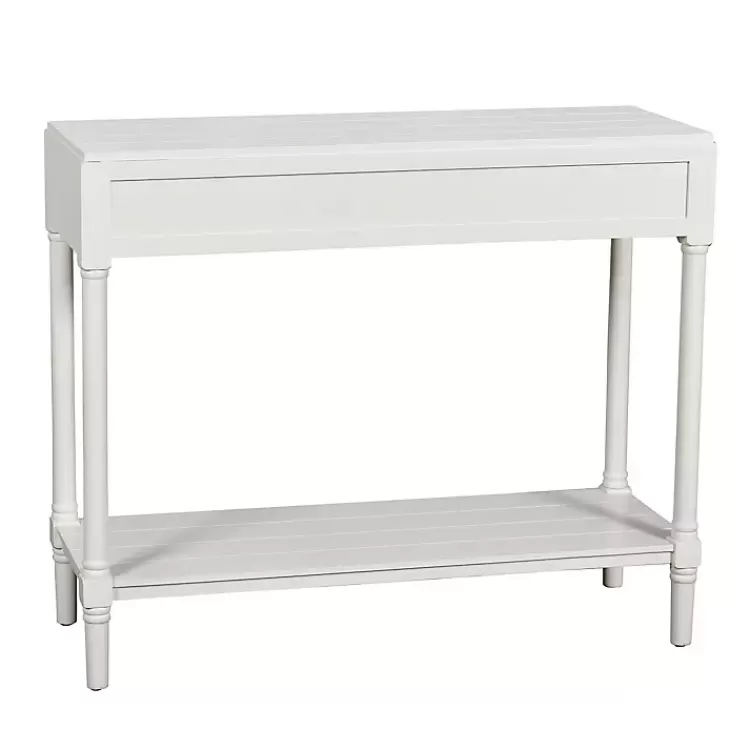 white_wood_drawer_layla_console_table_3.webp Wood 2-Drawer Layla Console Table>Kirklands Home Fashion