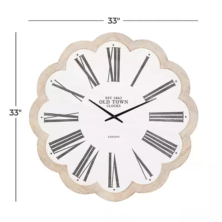 white_wood_scalloped_frame_wall_clock_5.webp White Wood Scalloped Frame Wall Clock>Kirklands Home Best