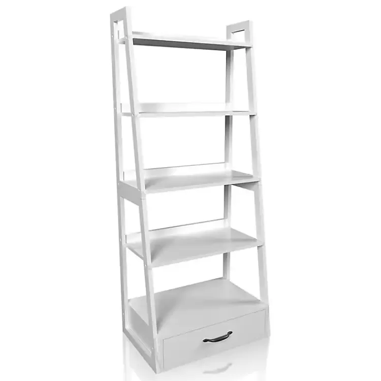 Wood 5-Shelf Leaning Bookshelf>Kirklands Home Best
