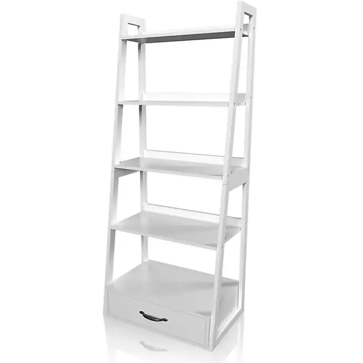 Wood 5-Shelf Leaning Bookshelf>Kirklands Home Best
