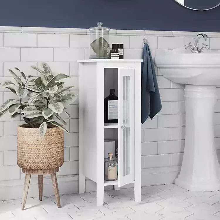 Wood Slim Single Glass Door Floor Cabinet>Kirklands Home Fashion