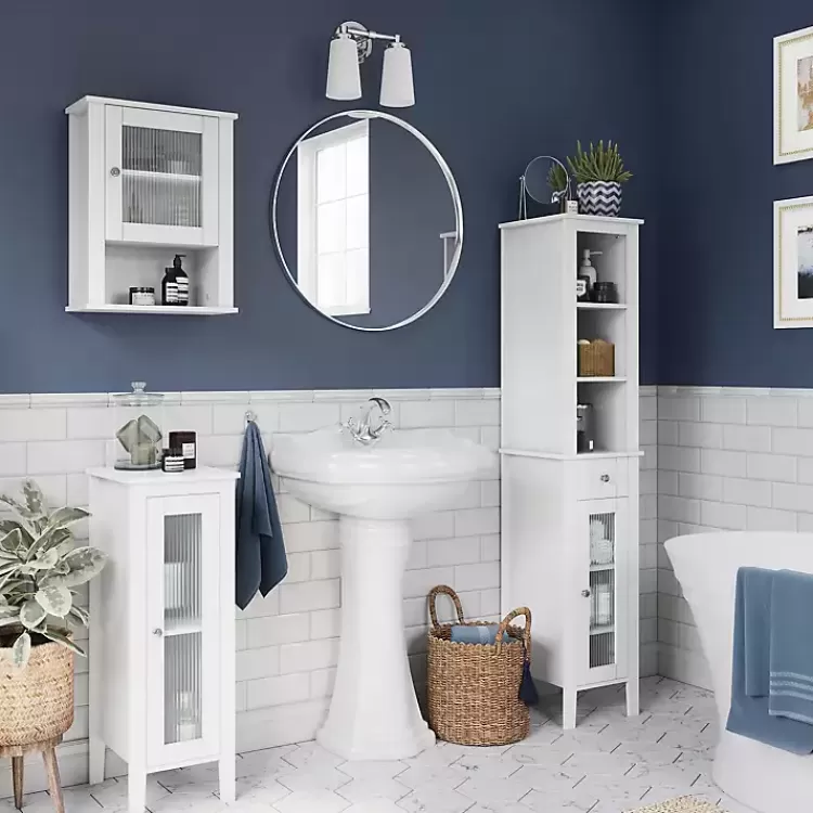 Wood Slim Single Glass Door Floor Cabinet>Kirklands Home Fashion