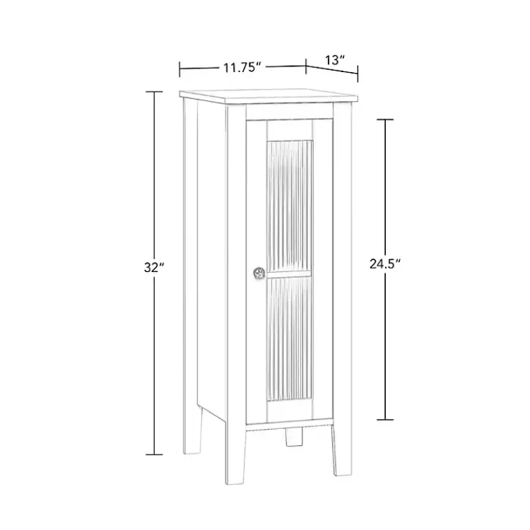Wood Slim Single Glass Door Floor Cabinet>Kirklands Home Fashion