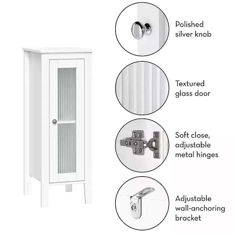 Wood Slim Single Glass Door Floor Cabinet>Kirklands Home Fashion