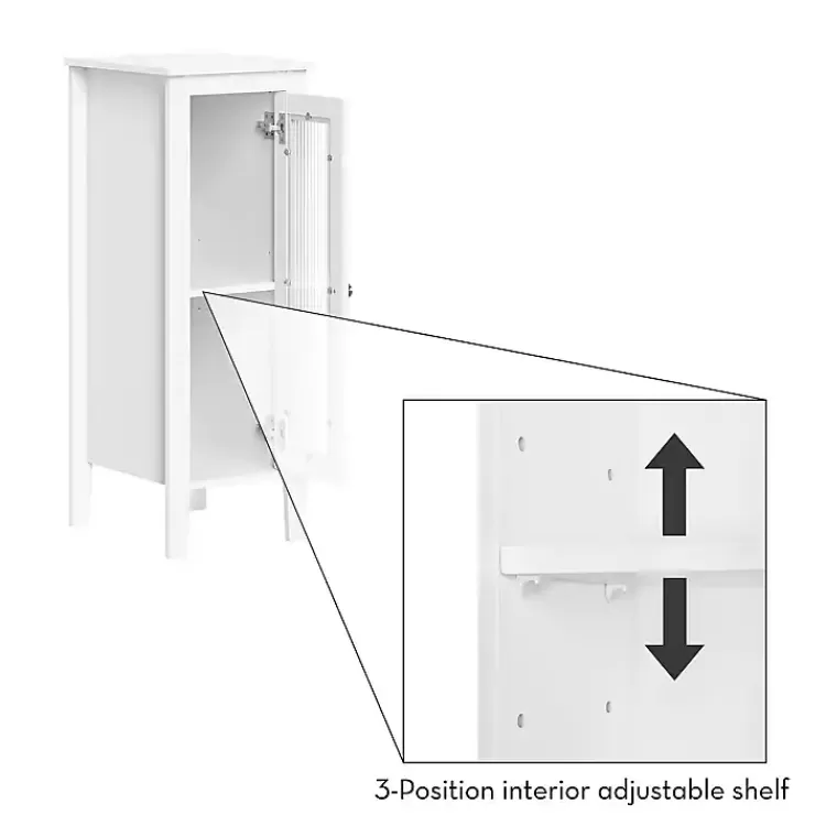 Wood Slim Single Glass Door Floor Cabinet>Kirklands Home Fashion