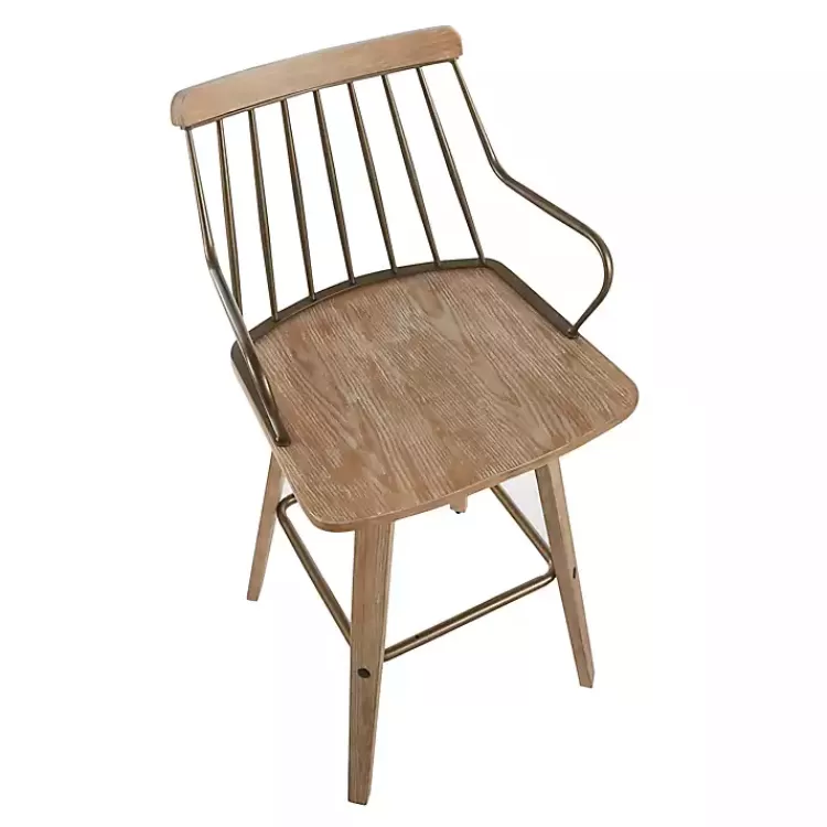 whitewash_poplar_wood_swivel_counter_stool_4.webp Whitewash Poplar Wood Swivel Counter Stool>Kirklands Home Store