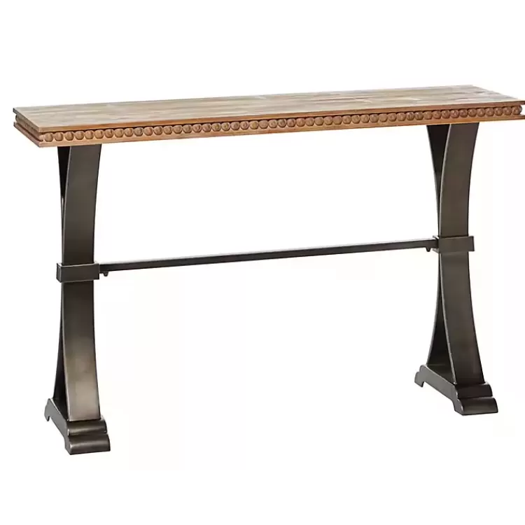 Wood & Metal Trestle Base Console Table>Kirklands Home Fashion