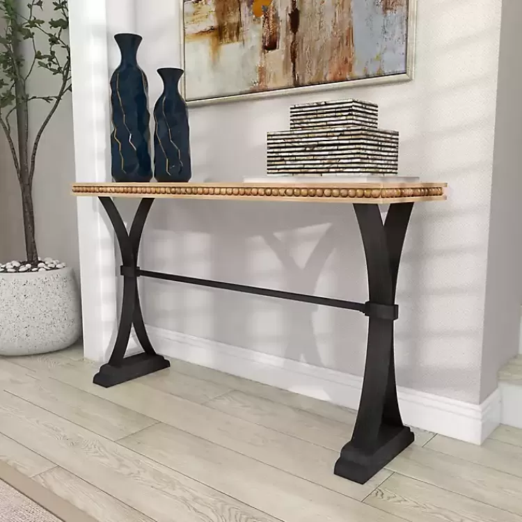 wood__metal_trestle_base_console_table_8.webp Wood & Metal Trestle Base Console Table>Kirklands Home Fashion