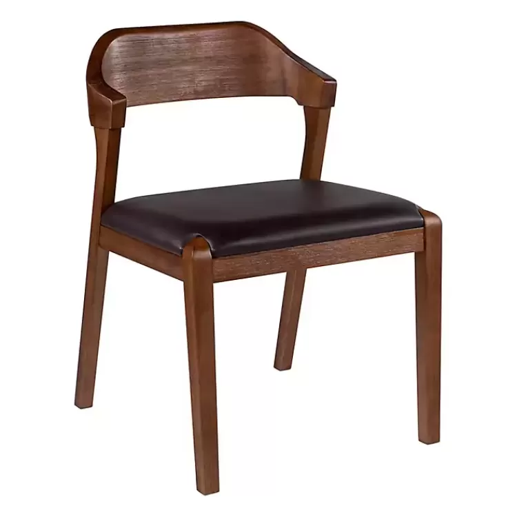 Wood and Faux Leather Dining Chair>Kirklands Home New