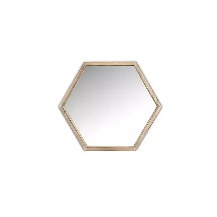 wood_frame_hexagon_wall_mirror_3.webp Wood Frame Hexagon Wall Mirror>Kirklands Home Store