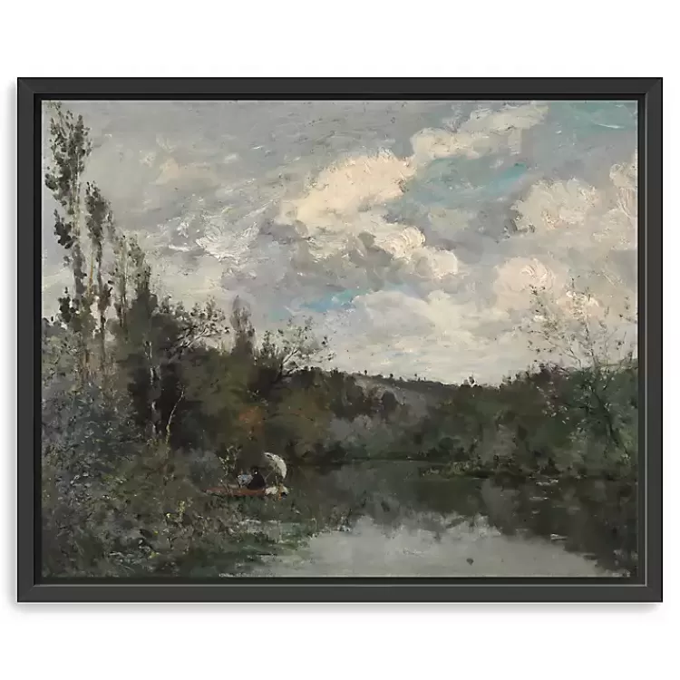 Woodland Lake Framed Canvas Art Print>Kirklands Home Best
