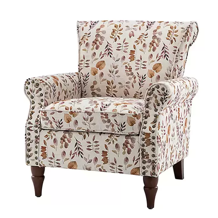 Yellow and Orange Leaf Upholstered Accent Chair>Kirklands Home Best